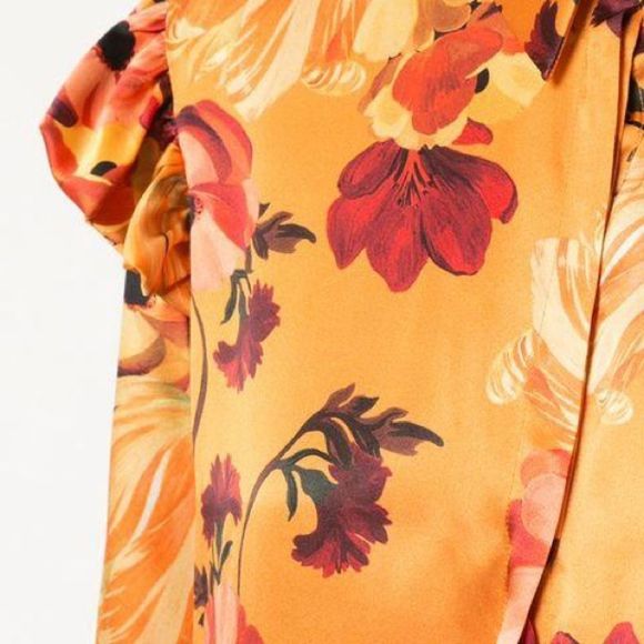 MOTHER OF PEARL Autumn Marin Silk Floral Blouse Large NWT - Picture 7 of 9